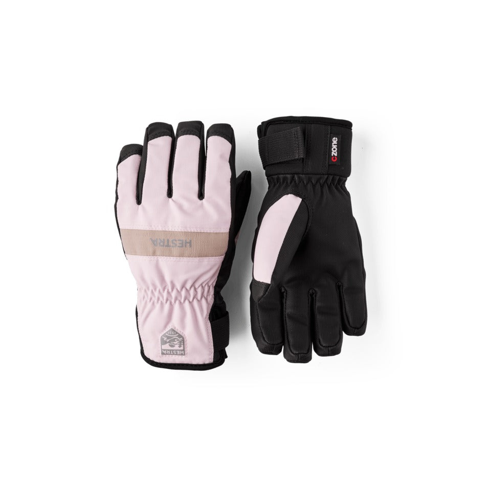 Hestra Ferox CZone Jr in Pink — pair shown, backhand and palm